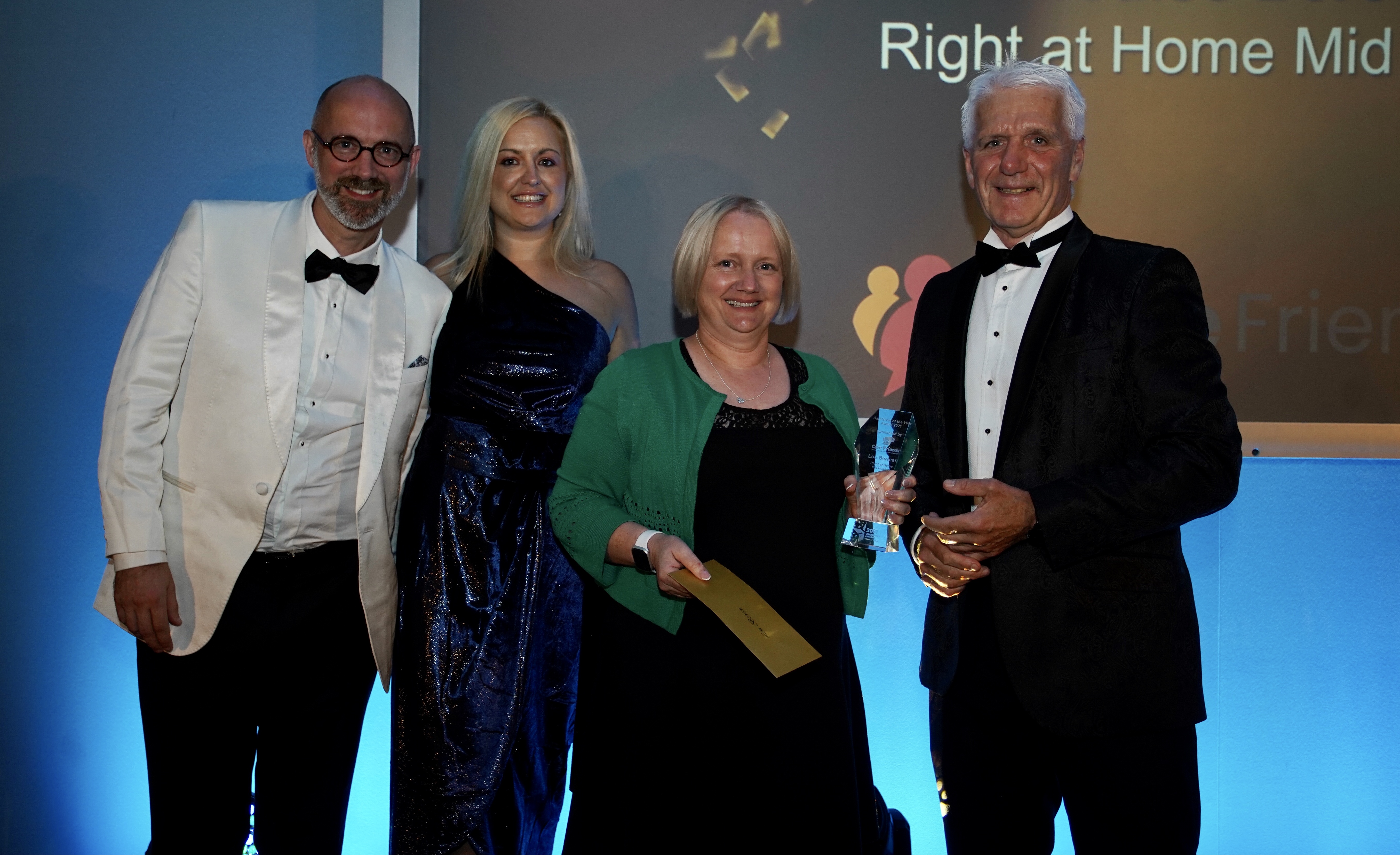 Neil Eastwood, Care Friends; Lucy Campbell, Right at Home UK; Louise Berreen, Right at Home Mid Sussex; Ken Deary, Right at Home UK